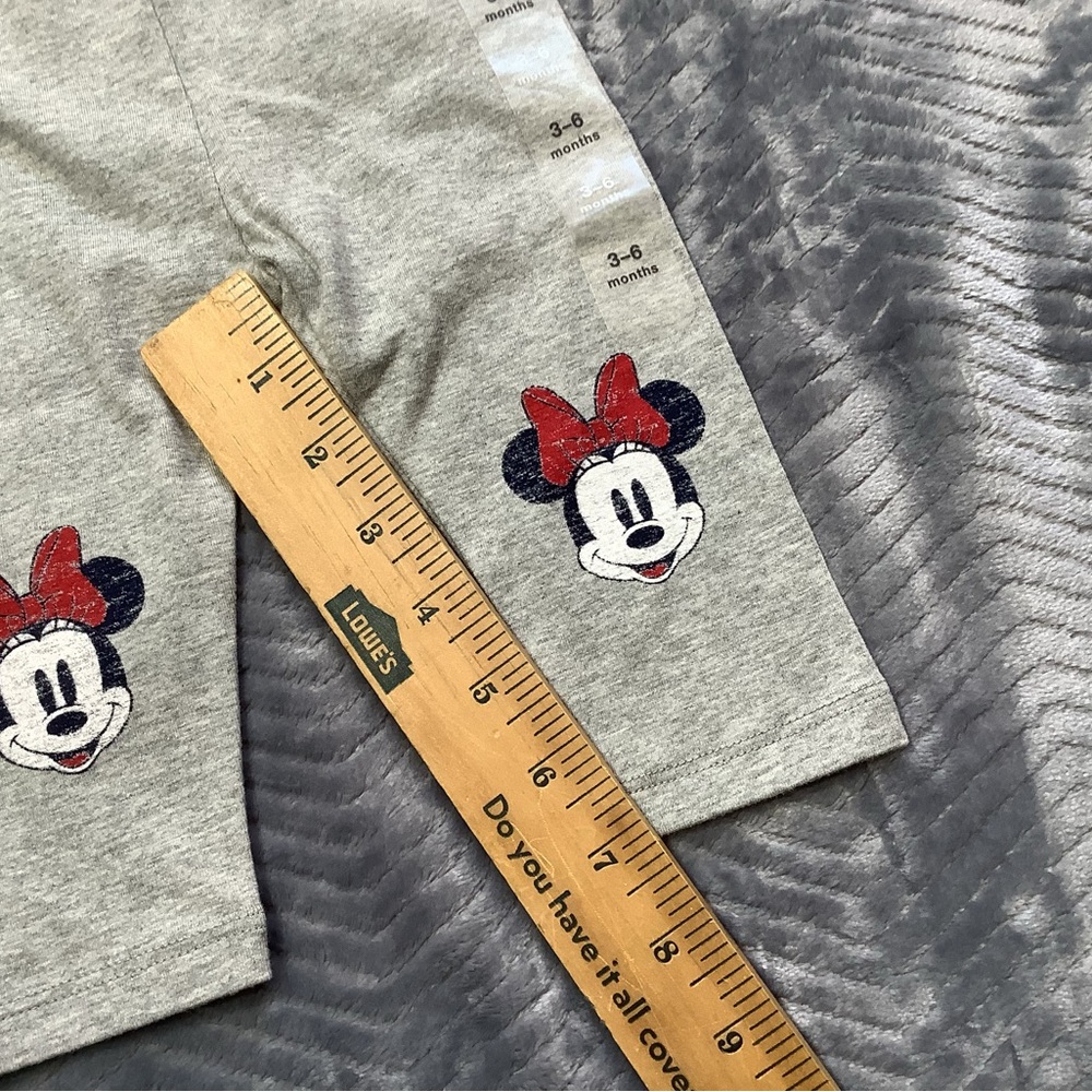 NWT Baby Gap Disney Minnie Mouse Gray Leggings 3-6 Month. - Picture 8 of 8